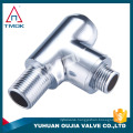 1/2*3/4" brass angle valve with chromed plated basin bathroom toilet lead free stainless steel material three way check in oujia
